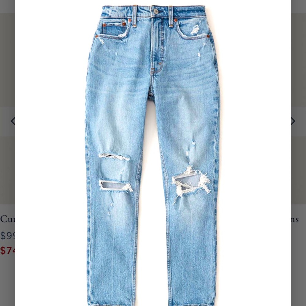 A&F High Rise Mom Jean
